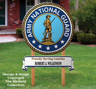 National Guard Yard Sign Woodcrafting Pattern - The Winfield Collection