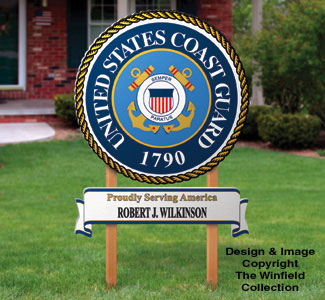 Coast Guard Yard Sign Woodcrafting Pattern - The Winfield Collection
