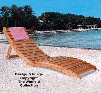 Folding Lounger Woodworking Pattern - The Winfield Collection