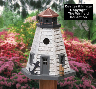 Rustic Lighthouse Birdhouse Wood Pattern - The Winfield Collection