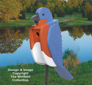 Bluebird-Shaped Birdhouse Wood Plan - The Winfield Collection