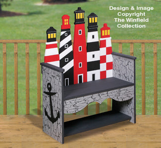 Lighthouse Bench Woodworking Pattern - The Winfield Collection