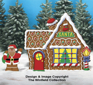 Gingerbread Santa & House Woodcraft Pattern - The Winfield Collection