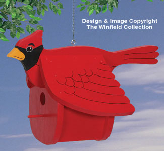 Cardinal Birdhouse Woodworking Pattern - The Winfield Collection