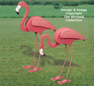 3D Life-Size Flamingos Woodcrafting Pattern - The Winfield Collection