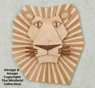 Majestic Lion Wall Hanging Wood Pattern - The Winfield Collection