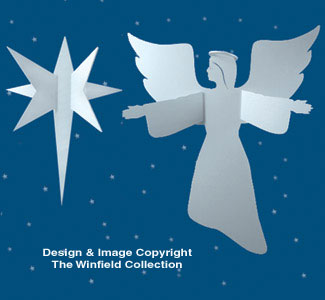 Angel and Star Wood Pattern - The Winfield Collection