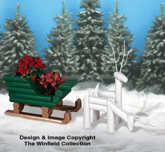 Landscape Timber Sleigh & Reindeer Plan Set (CYD164 & W1155CY) - The Winfield Collection