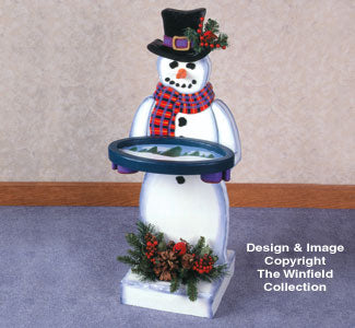 Snowman Tray Table Woodcraft Pattern(F) - The Winfield Collection