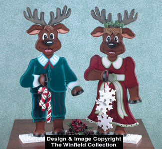 Mr & Mrs Reindeer Woodcraft Pattern(F) - The Winfield Collection
