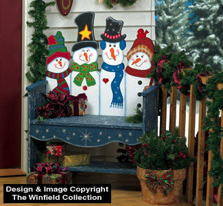 Snowman Bench Woodcraft Pattern - The Winfield Collection