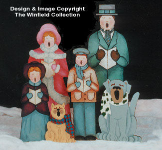 Caroling Victorian Family & Pets Pattern - The Winfield Collection