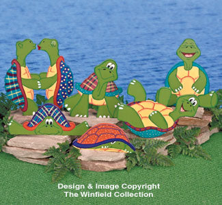 Goofy Garden Turtles Wood Pattern - The Winfield Collection