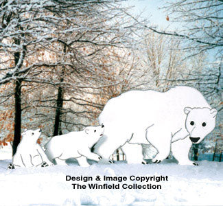 Polar Bear Family Woodcraft Pattern - The Winfield Collection