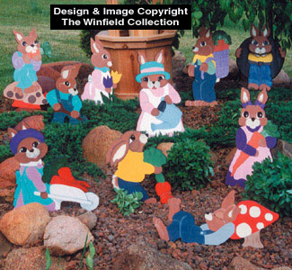 Helpful Garden Bunnies Wood Pattern - The Winfield Collection