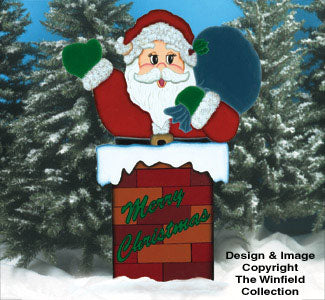 Chimney Santa Woodcrafting Pattern - The Winfield Collection