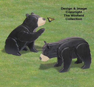 3D Life-Size Bear Cubs Woodcraft Pattern - The Winfield Collection