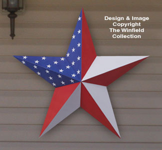 3D Large Wood Star Pattern - The Winfield Collection