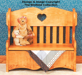 Childs Storage Bench Wood Plan(F) - The Winfield Collection