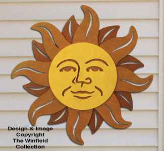 Celestial Sun Wall Decor Wood Pattern