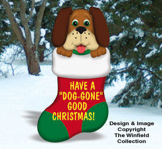 Dog-Gone Christmas Stocking Wood Pattern - The Winfield Collection