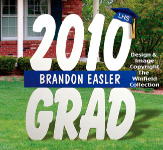 Graduation Year Sign Wood Pattern - The Winfield Collection