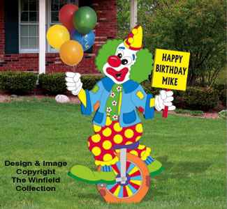 Clown Party Sign II Woodcrafting Pattern