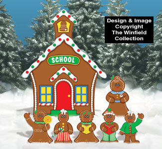 Gingerbread School House Woodcraft Pattern - The Winfield Collection