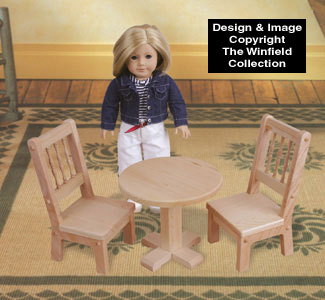 Doll Pedestal Table and Chair Pattern - The Winfield Collection