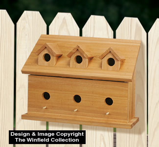 One-Sided Cedar Birdhouse Wood Pattern - The Winfield Collection