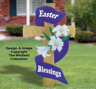 GIGANTIC Easter Cross Premium Woodcraft Pattern - The Winfield Collection