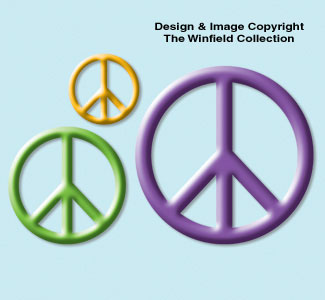 Peace Sign Wall Decor Woodcraft Pattern - The Winfield Collection