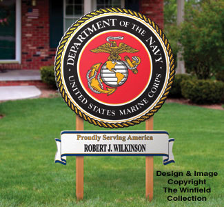Small Marines Sign Woodcraft Pattern - The Winfield Collection