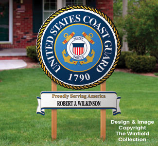 Small Coast Guard Sign Woodcraft Pattern - The Winfield Collection