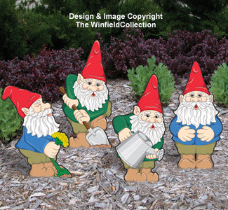 Busy Garden Gnomes Woodcraft Pattern - The Winfield Collection