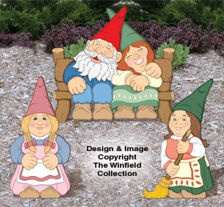 Large Garden Gnomes #4 Pattern Set - The Winfield Collection