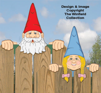 Gnome Fence Peekers Woodcraft Pattern - The Winfield Collection