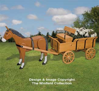 Horse & Hay Wagon Planter Pattern Set (PL15 & W1605) - The Winfield Collection