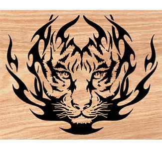 "Tiger Fire" Scroll Saw Pattern