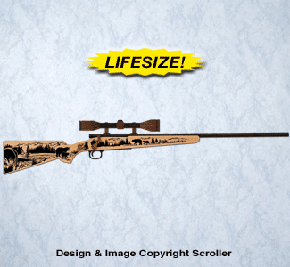 Bear Scope Rifle Wall Art Design Pattern - The Winfield Collection