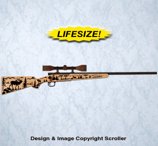 Elk Scope Rifle Wall Art Design Pattern - The Winfield Collection
