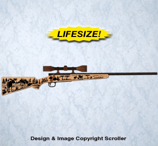 Moose Scope Rifle Wall Art Design Pattern - The Winfield Collection