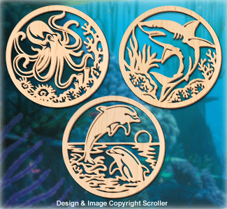 Underwater Sea Creature #2 Wall Art Patterns - Downloadable - The Winfield Collection