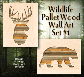 Wildlife Pallet Wood Silhouette Wall Art Pattern Set #1 - The Winfield Collection