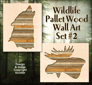 Wildlife Pallet Wood Silhouette Wall Art Pattern Set #2 - The Winfield Collection