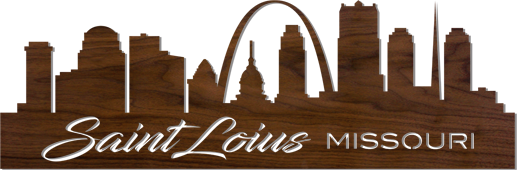 Lighted Cityscape Silhouette Wall Art Pattern-St Louis