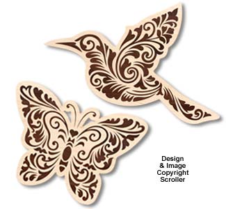 Floral Butterfly & Hummingbird Wall Art Patterns - The Winfield Collection