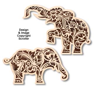 Floral Elephant Wall Art Patterns - The Winfield Collection