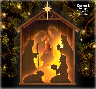 Lighted Nativity Silhouette Design Pattern - Downloadable - The Winfield Collection