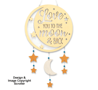 Lighted "Love You To The Moon" Wall Art Design Pattern - The Winfield Collection
